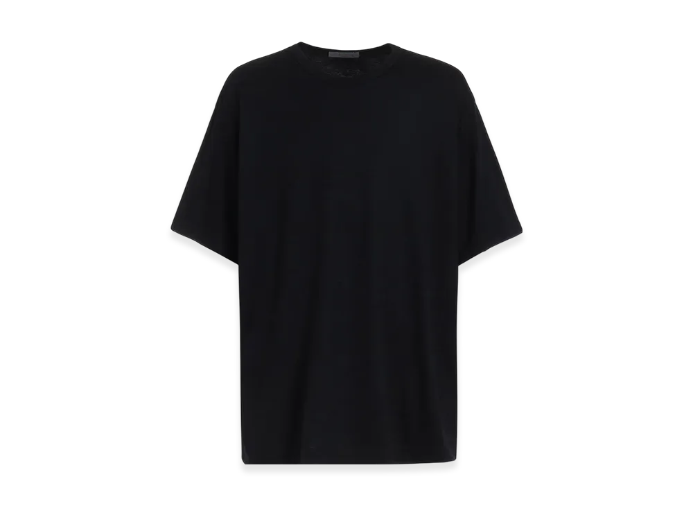Yohji Yamamoto POUR HOMME Super120's Wool Half Sleeve Tee "Black"