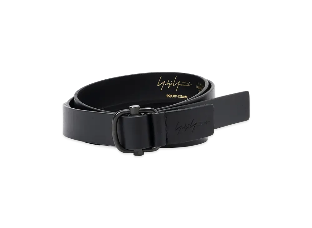 Yohji Yamamoto POUR HOMME Mat Soft Oil 25Mm Free Belt "Black"