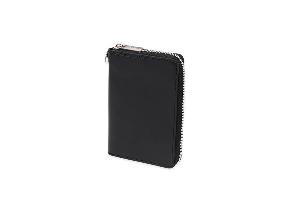 Yohji Yamamoto POUR HOMME Oil Cow Leather Zipper Card Case "Black"