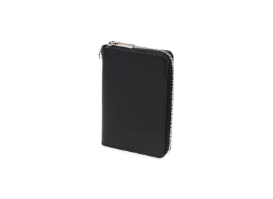 Yohji Yamamoto POUR HOMME Oil Cow Leather Zipper Card Case "Black"