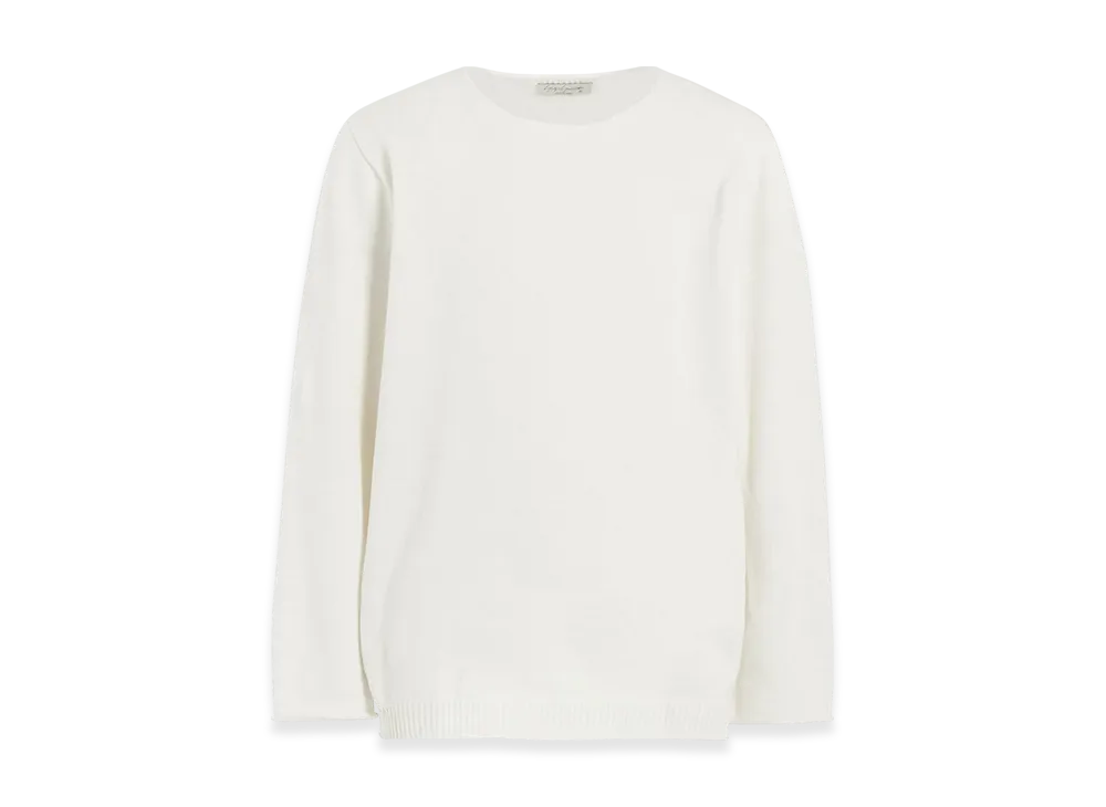 Yohji Yamamoto POUR HOMME Round Neck Knit With Embroidery "Off White"