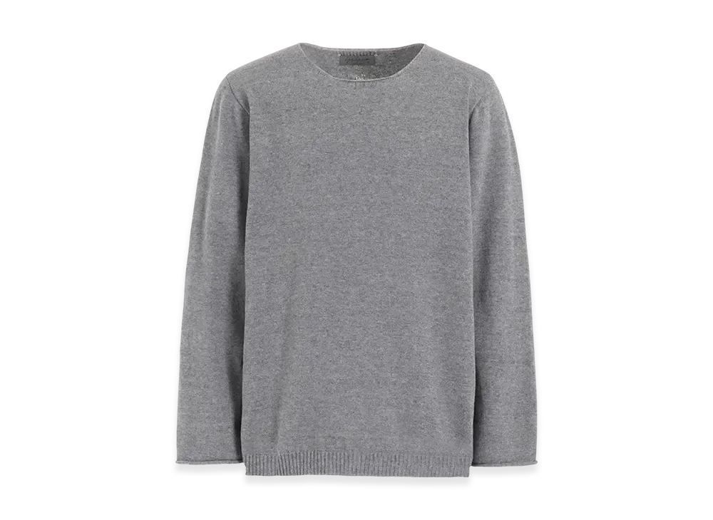 Yohji Yamamoto POUR HOMME Round Neck Knit With Embroidery "Grey"