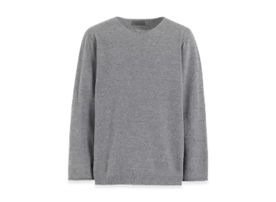 Yohji Yamamoto POUR HOMME Round Neck Knit With Embroidery "Grey"