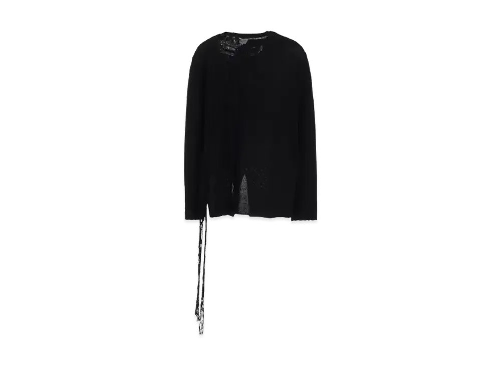 Yohji Yamamoto POUR HOMME Hanging String Long Sleeve Knit "Black"