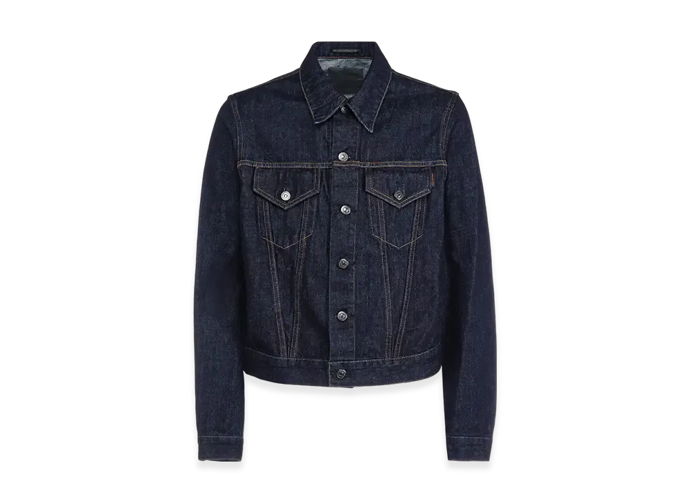 Yohji Yamamoto POUR HOMME Sp 14OZ Denim Button-Down Jacket "Blue"