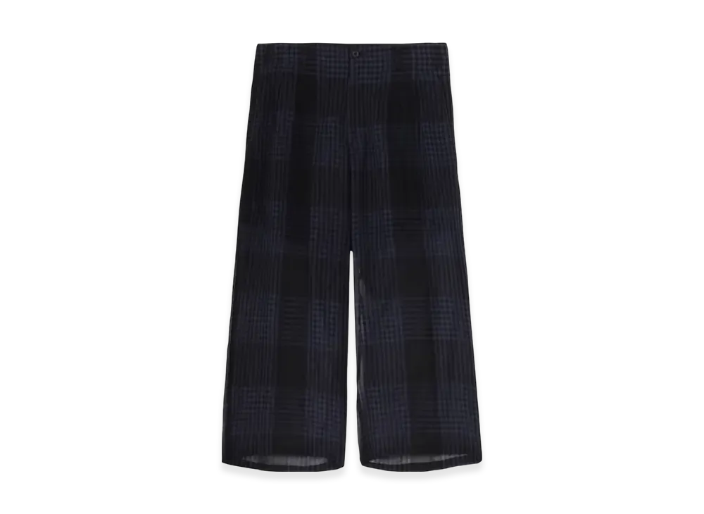 Yohji Yamamoto POUR HOMME Piece Unique/The Shop Check Plaid Seam Pocket Pants "Purple"