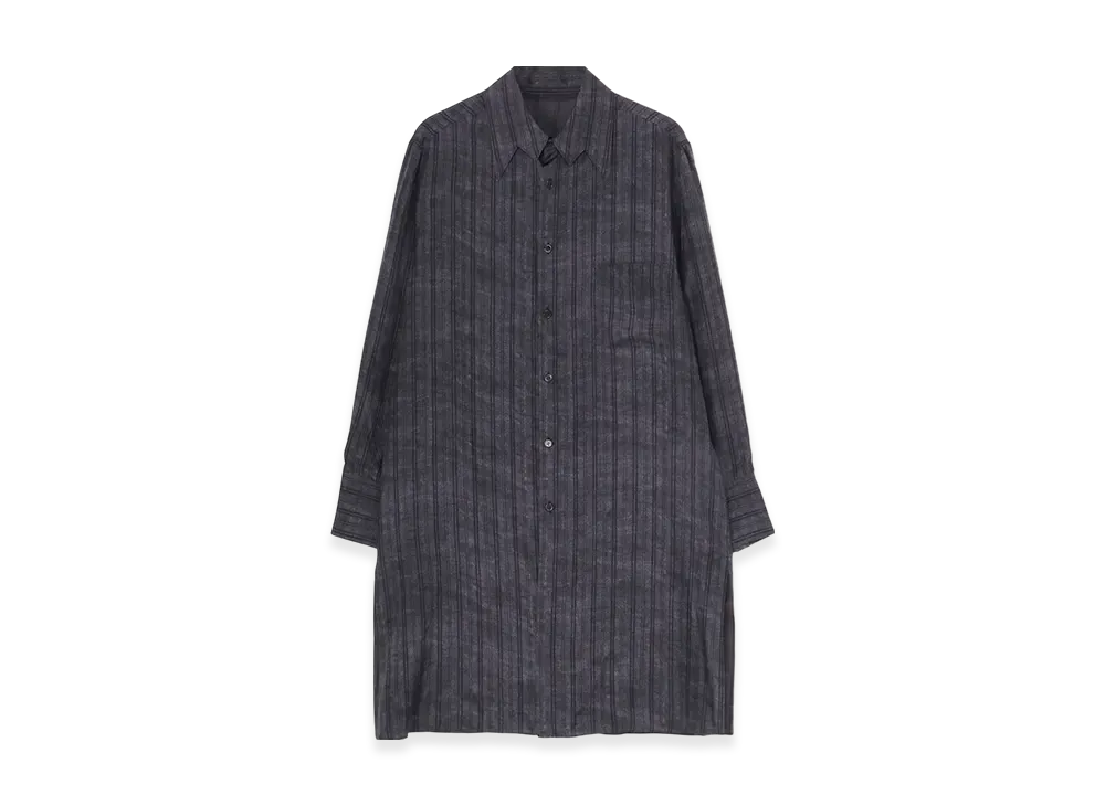 Yohji Yamamoto POUR HOMME Piece Unique/The Shop Black Dyed ST Pattern Blouse "Gray"