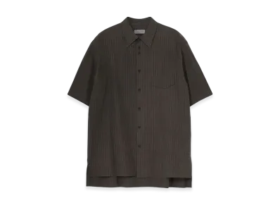 Yohji Yamamoto POUR HOMME Piece Unique/The Shop Ink Dyed ST Short Sleeve Blouse "Brown"