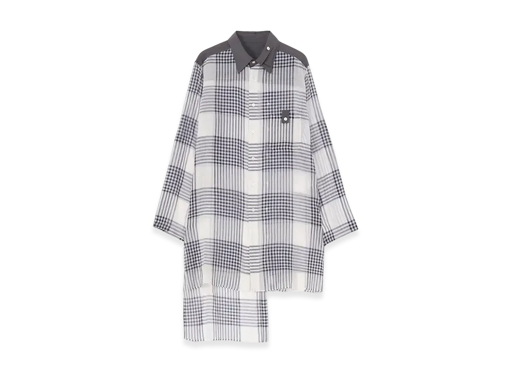 Yohji Yamamoto POUR HOMME Piece Unique/Aoyama Hand-Woven Cardigan Spare Collar Blouse "White"