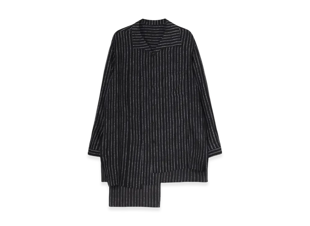 Yohji Yamamoto POUR HOMME Piece Unique/Aoyama ST Pattern Unbalanced Blouse "Black"