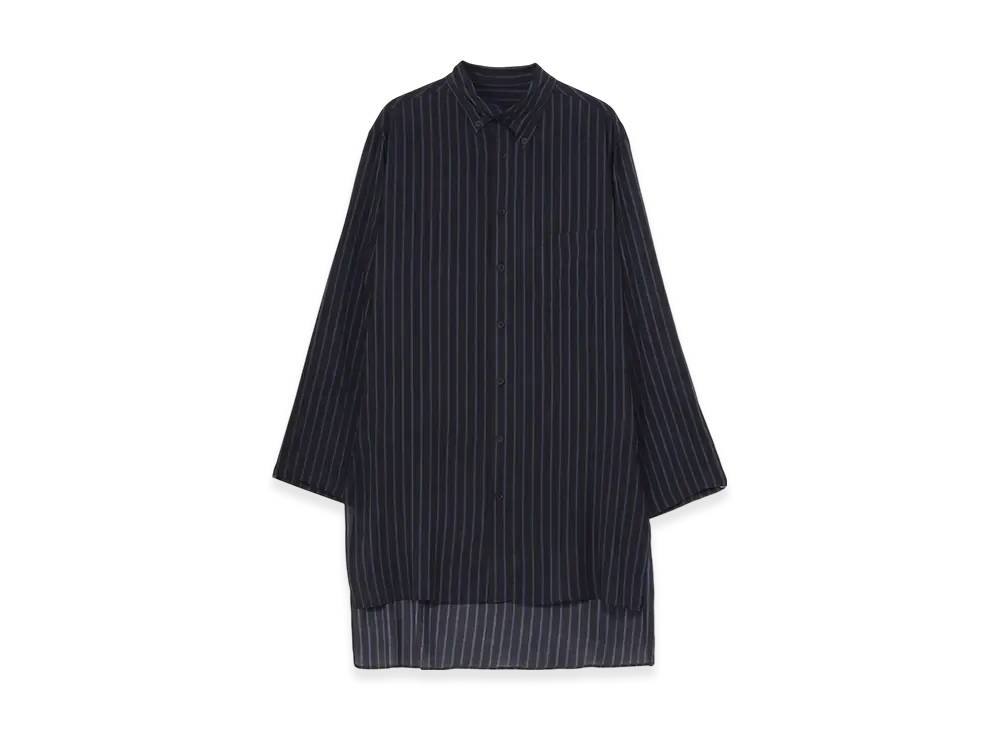 Yohji Yamamoto POUR HOMME Piece Unique/Aoyama ST Pattern Asymmetry Collar Blouse "Black"