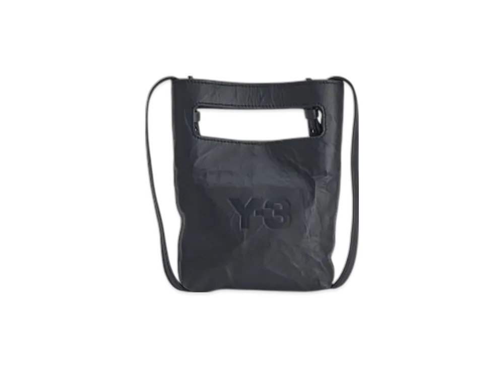 Y-3 Crinkle Leather Mini Bag "Black"
