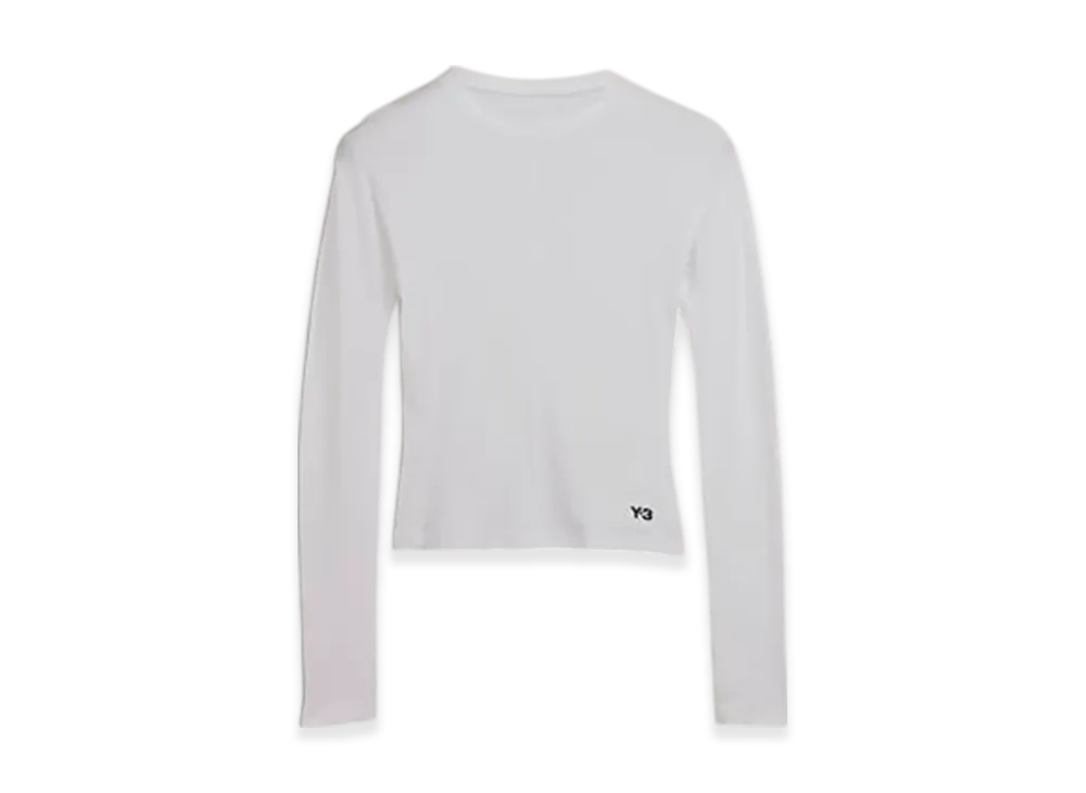 Y-3 Fitted Long Sleeve Tee "Core White"