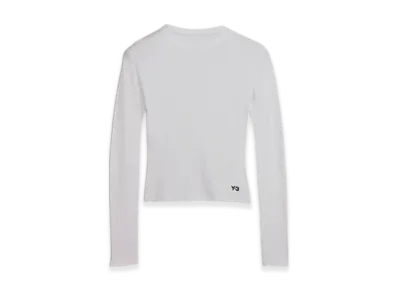 Y-3 Fitted Long Sleeve Tee "Core White"