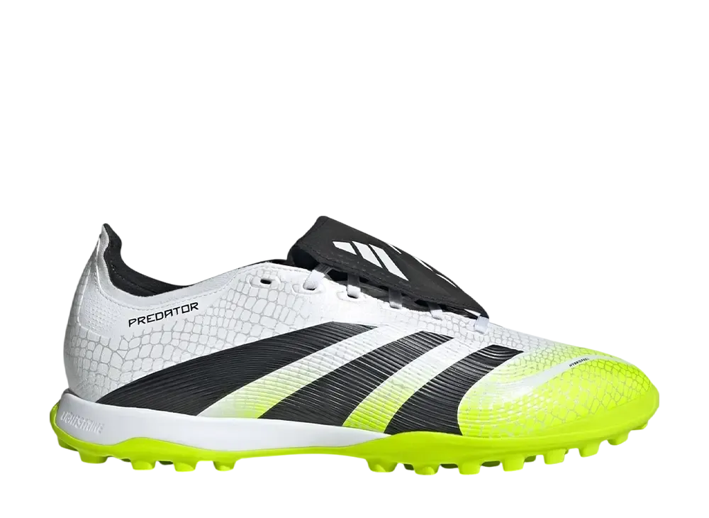 adidas Predator League Fold Over Tongue Turf "Cloud White/Core Black/Lucid Lemon"