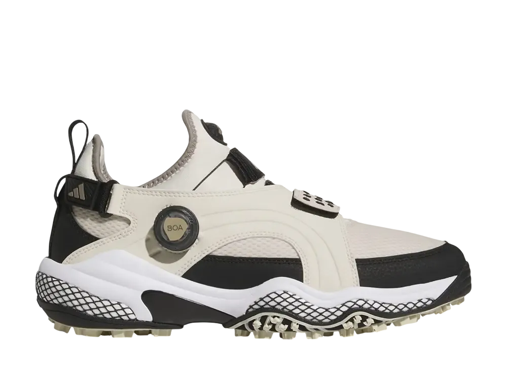 アディダス コードカオス25 ミッドカット ボア スパイクレス ゴルフ "アルミナ/コアブラック/パティベージュ"