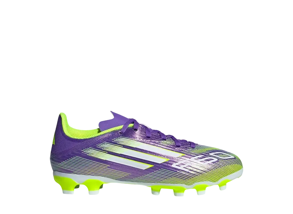 adidas PS F50 League HG/AG "Purple Rush/Cloud White/Lucid Lemon"
