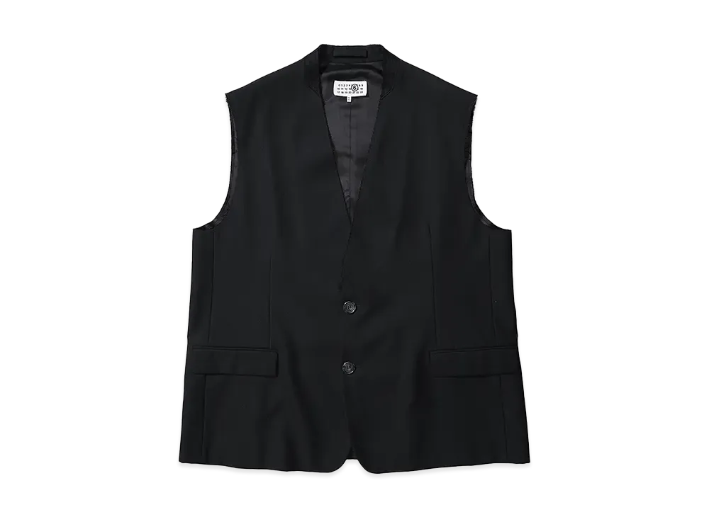MM6 Maison Margiela V-Neck Tailored Vest "Black"