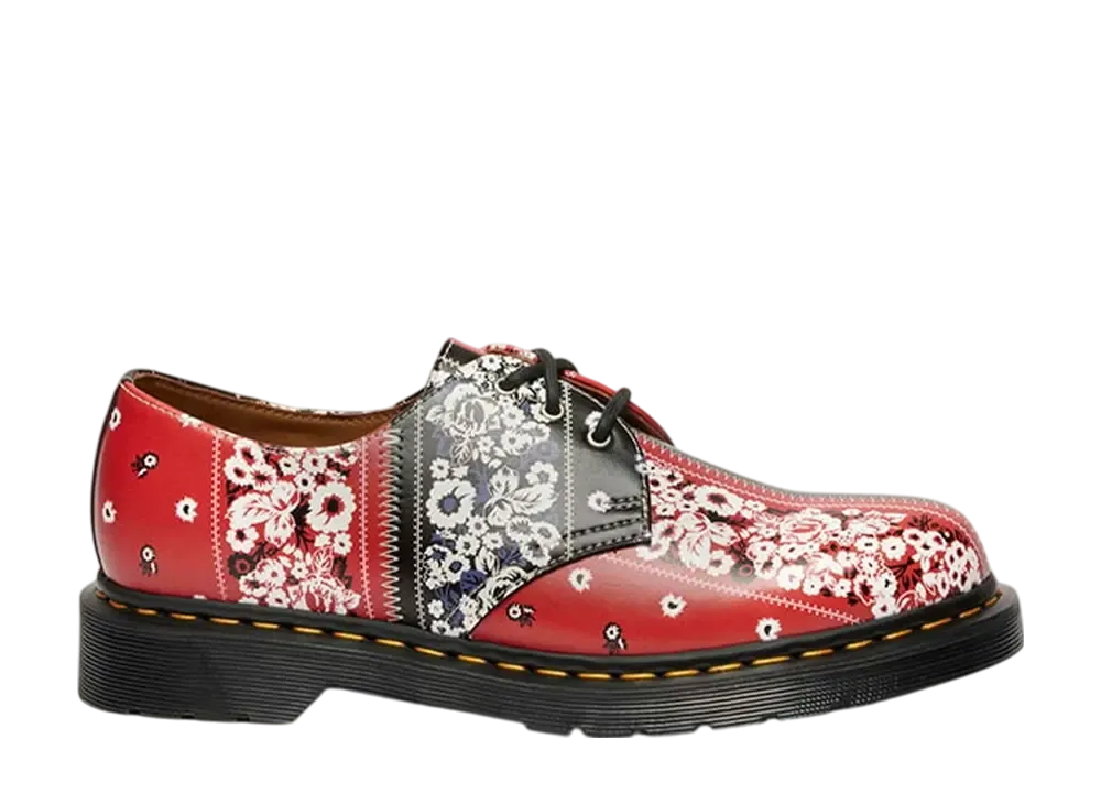NOMARHYTHM TEXTILE × Dr.Martens 1461 3-Eye Shoes "White/Multi Bandana Print"