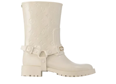 Louis Vuitton Women's Drops Flat Half Rain Boot "Ecru"