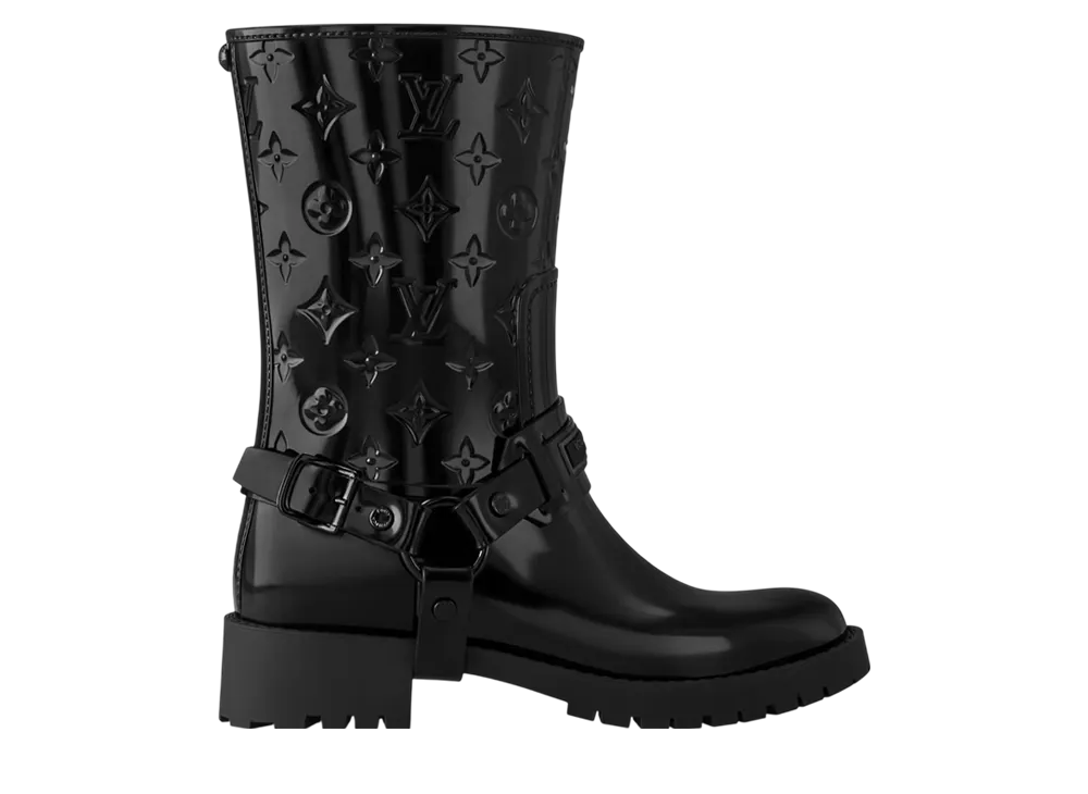 ルイヴィトン ウィメンズ ドロップス フラットハーフレインブーツ "ノワール"