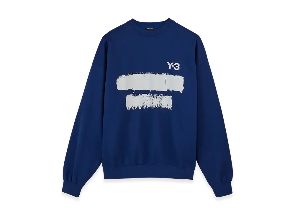 Y-3 Graphic Crew Sweater "Dark Blue"