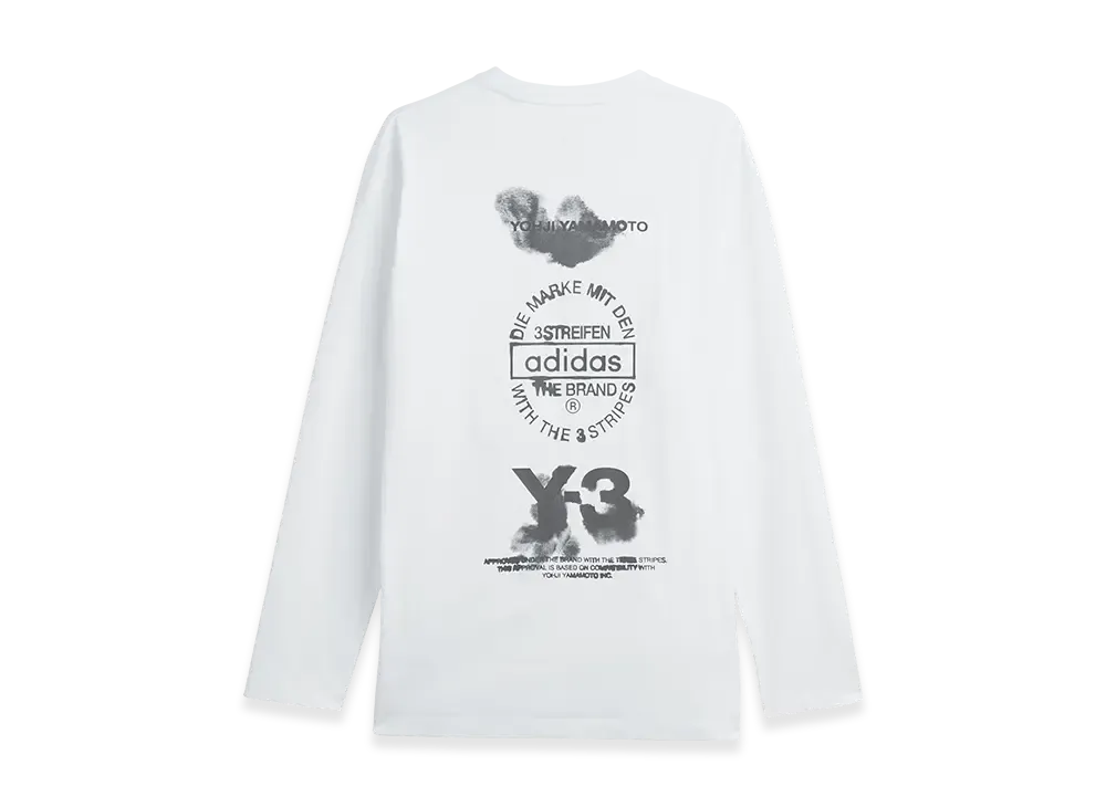 Y-3 Graphic Long Sleeve Tee "Core White"