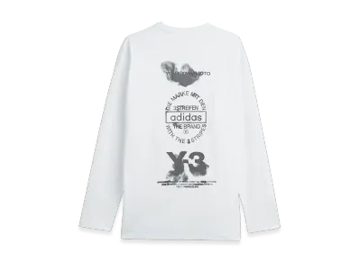 Y-3 Graphic Long Sleeve Tee "Core White"