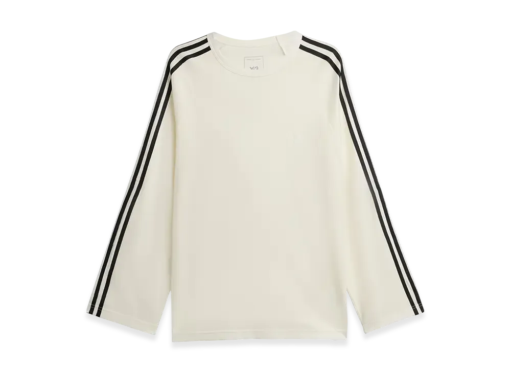 Y-3 Long Sleeve Tee 3-Stripes "Core White"