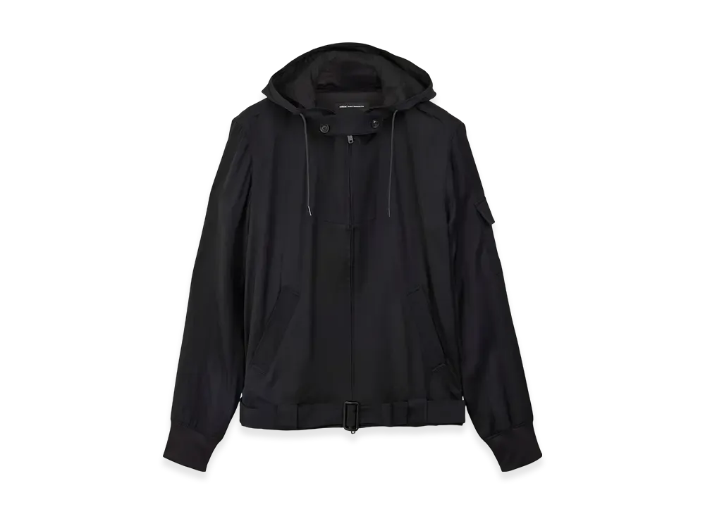 Y-3 Rayon Twill Hooded Top "Black"