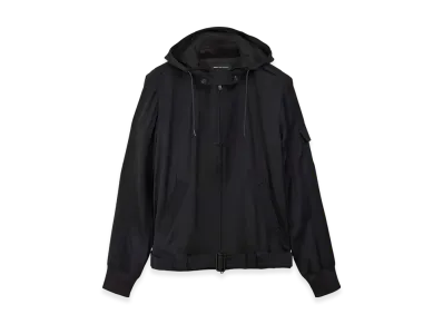 Y-3 Rayon Twill Hooded Top "Black"