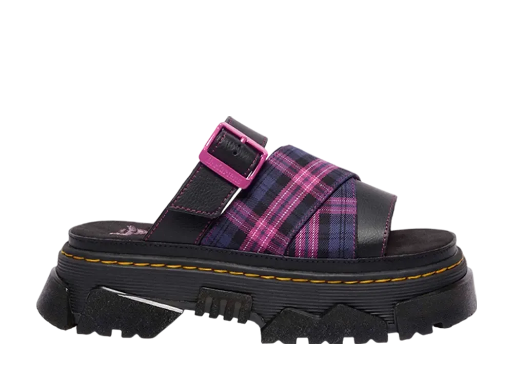 ドクターマーチン ウィメンズ マティソン スライド サンダル "ブラック/ピンクマルチ"