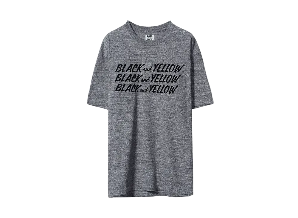 RATS BLACK and YELLOW TEE "HEATHER GRAY"