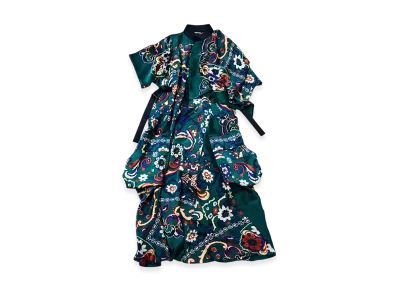 sacai Floral Print Dress "Green"