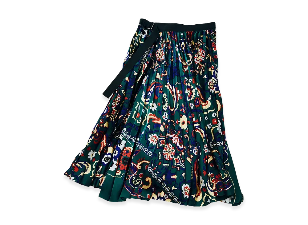 sacai Floral Print Skirt "Green"