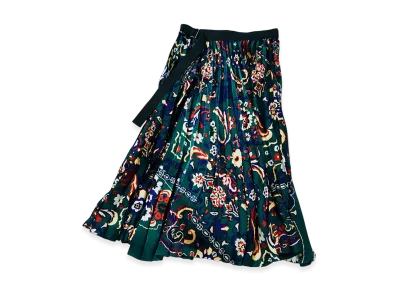 sacai Floral Print Skirt "Green"