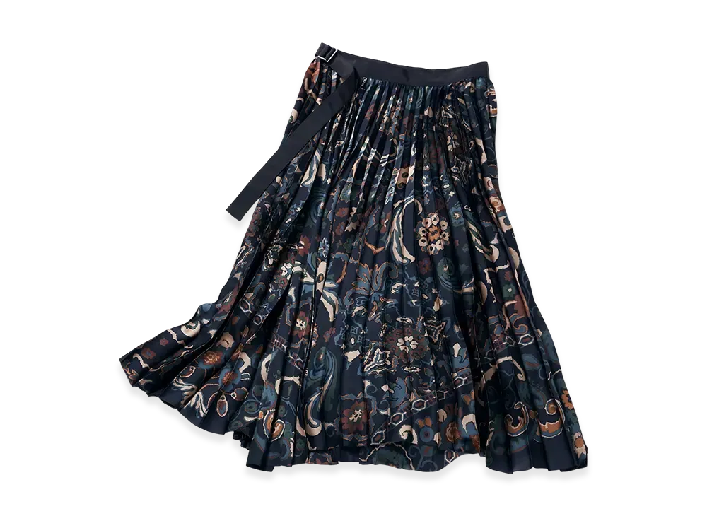 sacai Floral Print Skirt "Navy"