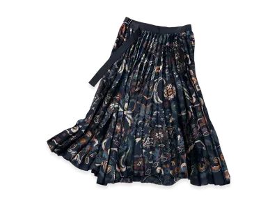 sacai Floral Print Skirt "Navy"