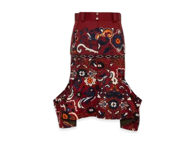 sacai Floral Print Skirt "Bordeaux"