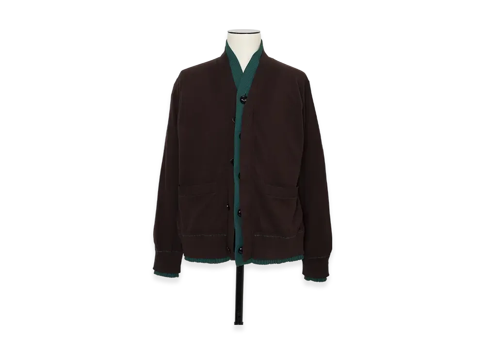 sacai Cotton Cashmere Knit Cardigan "Brown"
