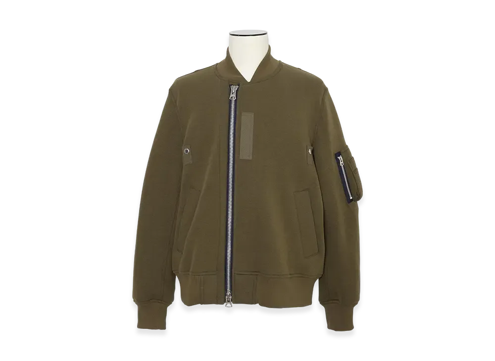 sacai Sponge Sweat Blouson "Dark Beige"