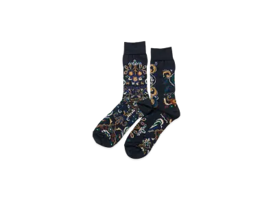 sacai Floral Socks "Navy"