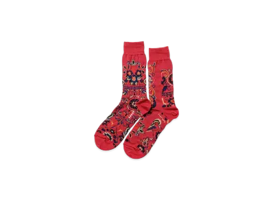 sacai Floral Socks "Bordeaux"