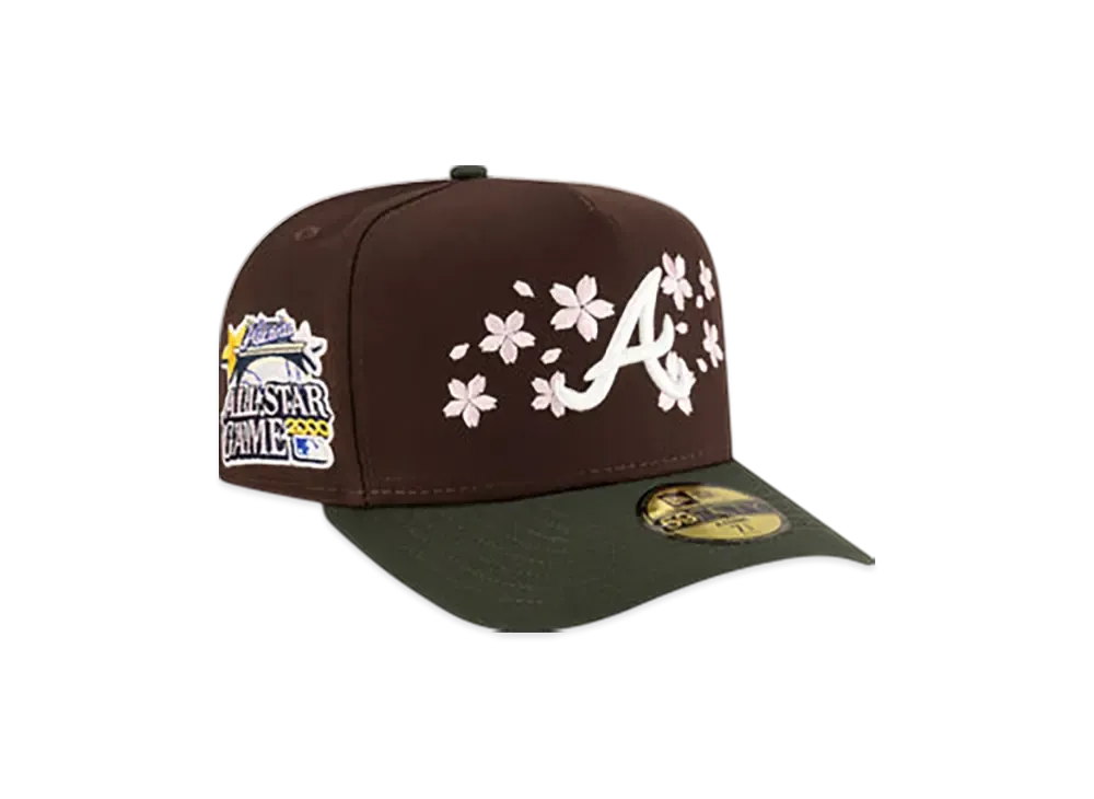 NEW ERA Just Caps Cherry Blossom 59Fifty A-Frame Fitted Atlanta Braves "Brown/Green"