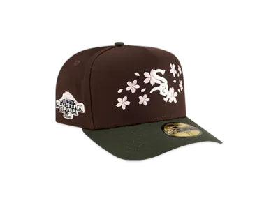 NEW ERA Just Caps Cherry Blossom 59Fifty A-Frame Fitted Chicago White Sox "Brown/Green"