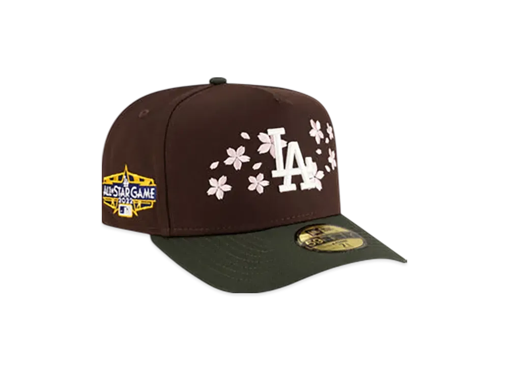 NEW ERA Just Caps Cherry Blossom 59Fifty A-Frame Fitted Los Angeles Dodgers "Brown/Green"