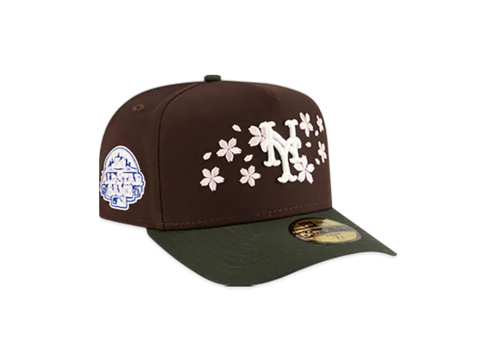 NEW ERA Just Caps Cherry Blossom 59Fifty A-Frame Fitted New York Mets "Brown/Green"