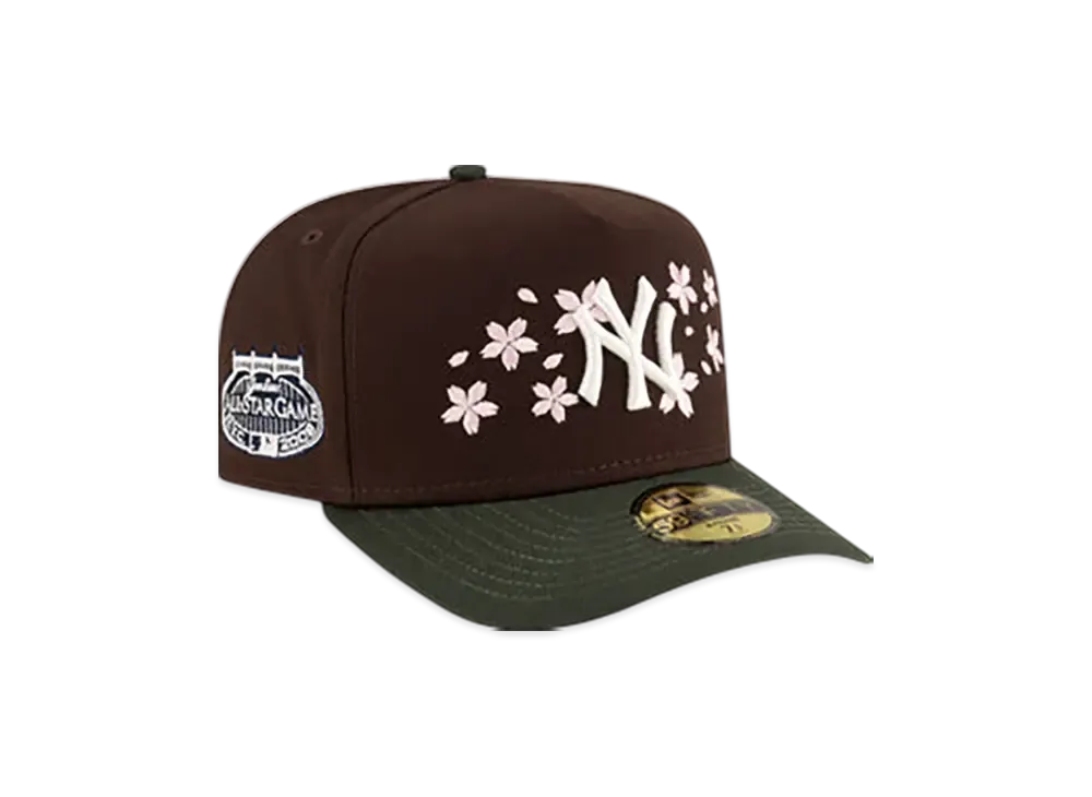 NEW ERA Just Caps Cherry Blossom 59Fifty A-Frame Fitted New York Yankees "Brown/Green"