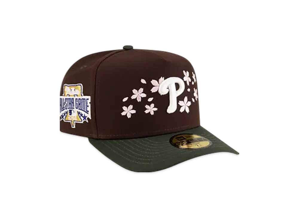 NEW ERA Just Caps Cherry Blossom 59Fifty A-Frame Fitted Philadelphia Phillies "Brown/Green"