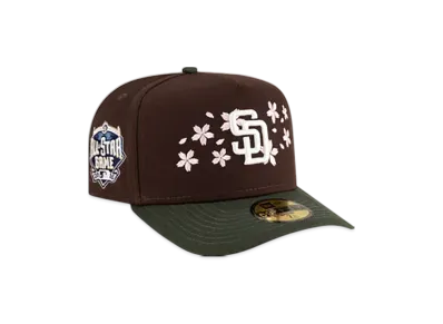 NEW ERA Just Caps Cherry Blossom 59Fifty A-Frame Fitted San Diego Padres "Brown/Green"
